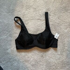 Black Women's ribbed Victoria secret bathing suit top nwt